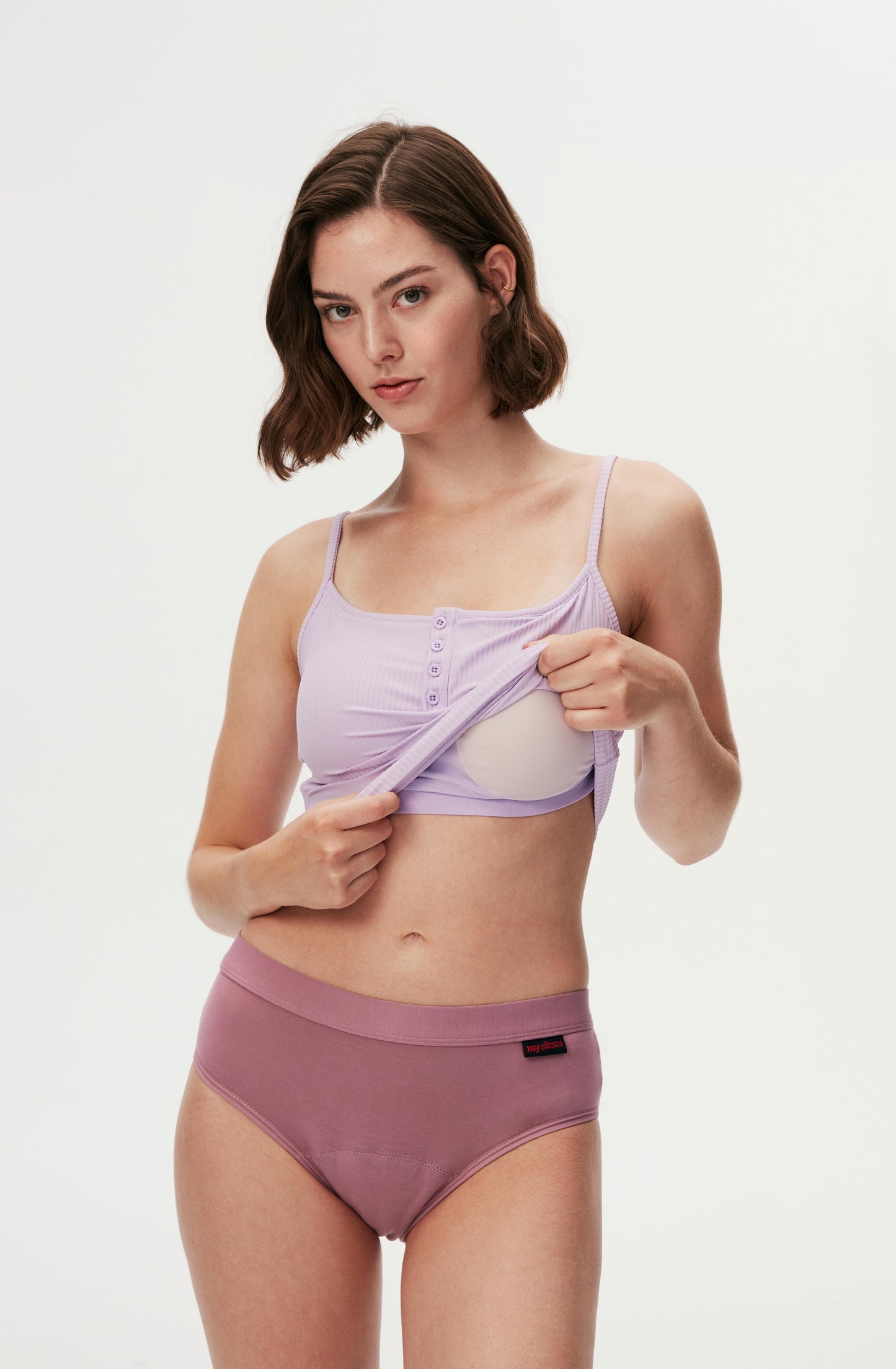 Classic Button-Up Bra Top