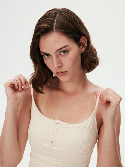 Classic Button-Up Bra Top