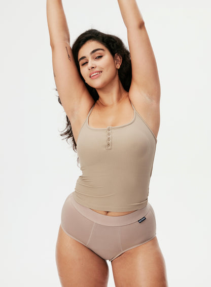 Classic Button-Up Bra Top
